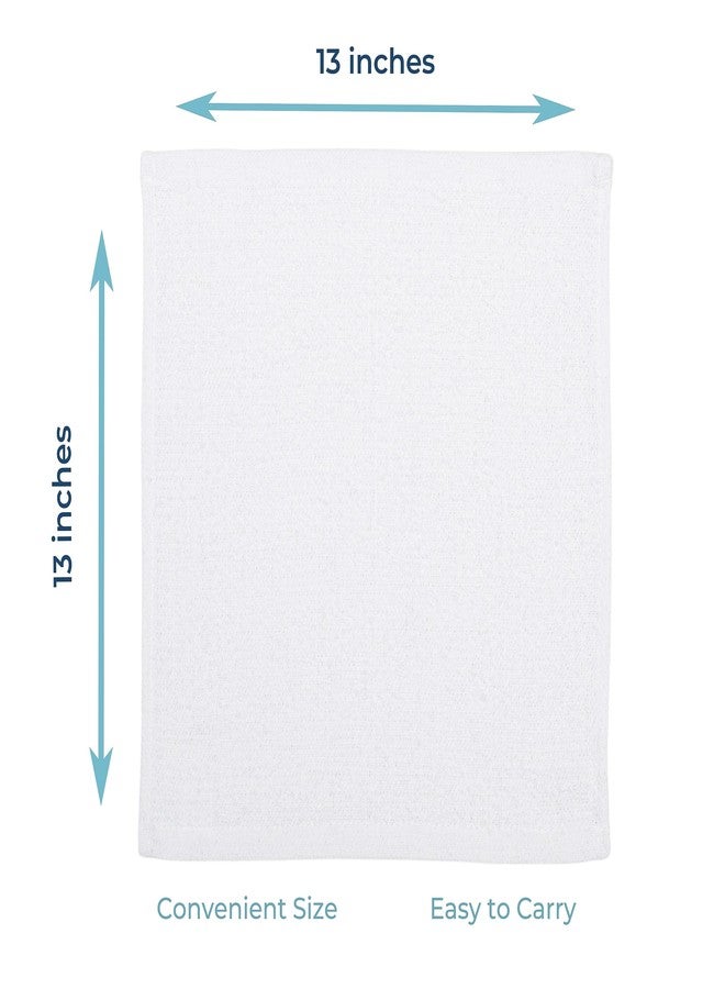 Looperry White Terry Cloth Rags (60 Pack Bulk) 13"x13" Inches Commercial Grade Dish Cloth Multipurpose Cleaning Rags for Housekeeping, Car Wash. Absorbent & Reusable Bar Mop Towels for Kitchen Cotton - Image 3